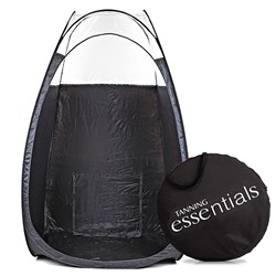 TANNING ESSENTIALS Pop up portable enclosure - black tent - clear top